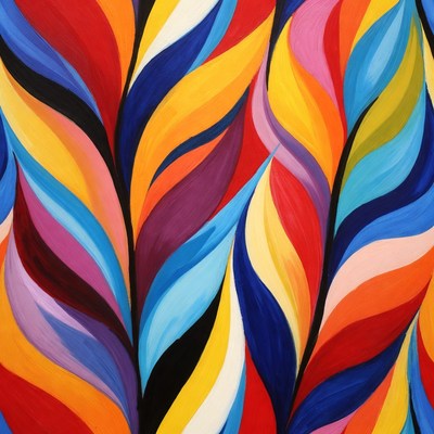 Colorful Abstract Leaf Pattern