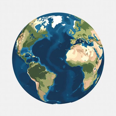 Earth Globe Illustration