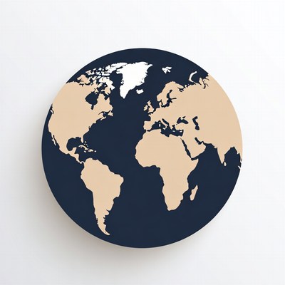 Flat Earth Globe Illustration