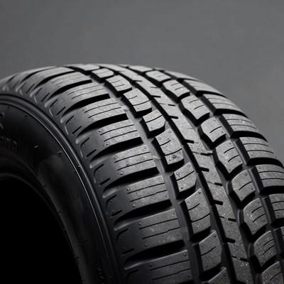 Close-up car tire tread