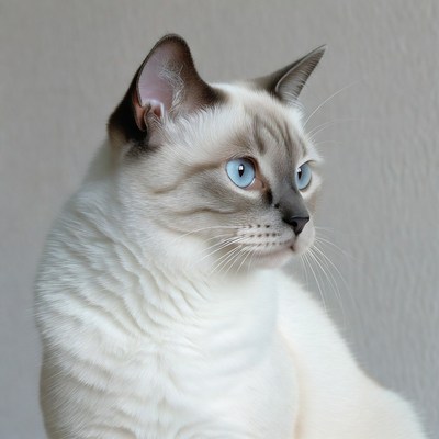 Blue-eyed Siamese cat profile