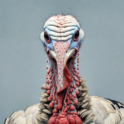 Close-up turkey head portrait