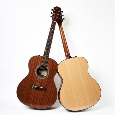 Brown and Natural Acoustic Guitars