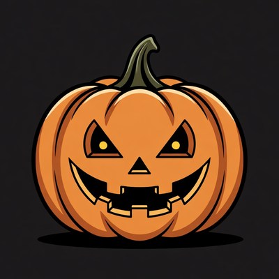 Cartoon Jack-o'-lantern pumpkin