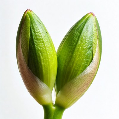 Two Green Lily Buds