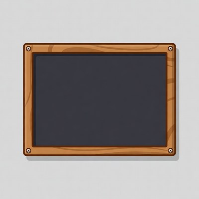 Wooden Framed Black Chalkboard