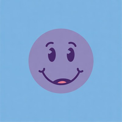 Purple Smiley Face Emoticon