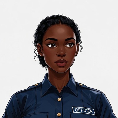 African-American woman police officer