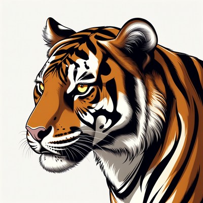 Tiger head illustration