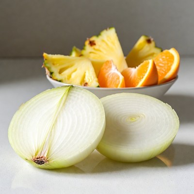 Pineapple, Oranges, and Sliced Onions