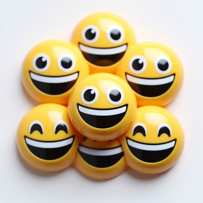 Group of Smiling Yellow Emojis