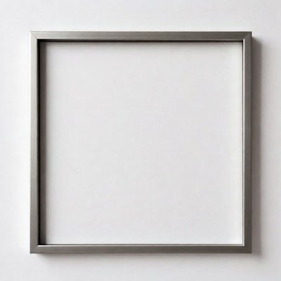 Empty Silver Picture Frame
