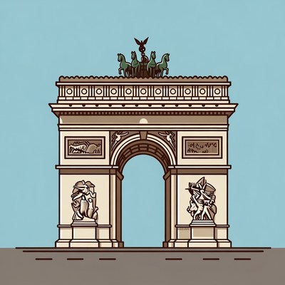 Arc de Triomphe illustration