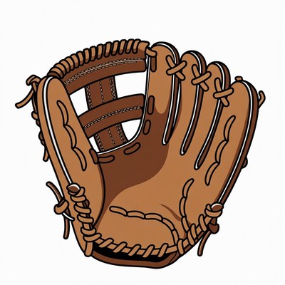 Brown Baseball Catcher's Mitt