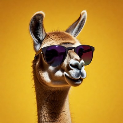 Llama wearing sunglasses