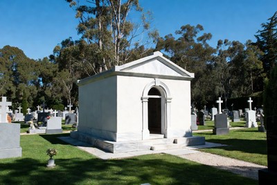 White Mausoleum in Cemetery