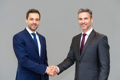 Two businessmen shaking hands