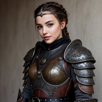 Woman in fantasy armor