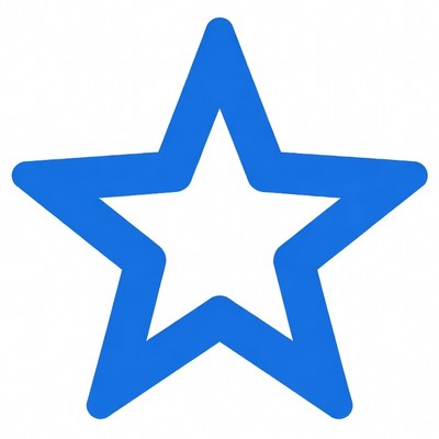 Blue Outline Star Icon