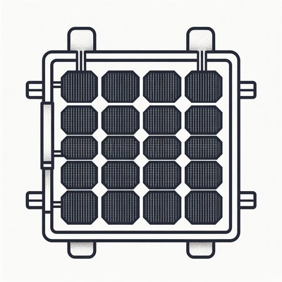 Solar Panel Array Illustration