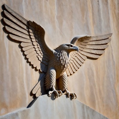 Carved Eagle with Spread Wings
