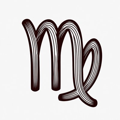 Virgo Zodiac Symbol Illustration