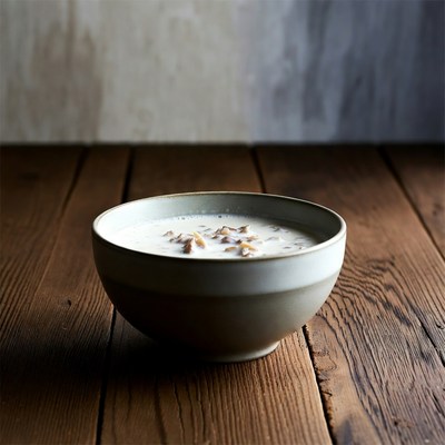 Creamy Mushroom Soup in Bowl