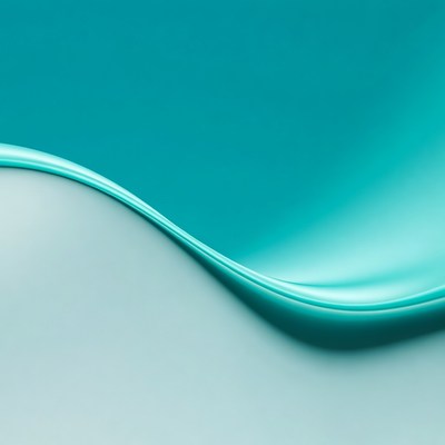 Abstract Teal Wave Background