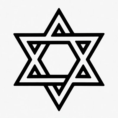 Black Star of David Outline