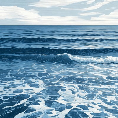 Ocean Waves Illustration