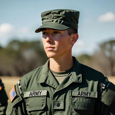 Young man in Army uniform