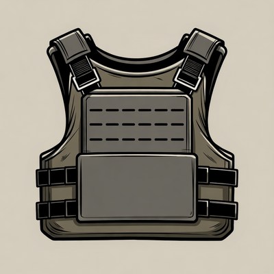 Tactical Bulletproof Vest Illustration
