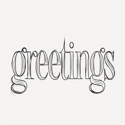 Hand-Drawn Greetings Text