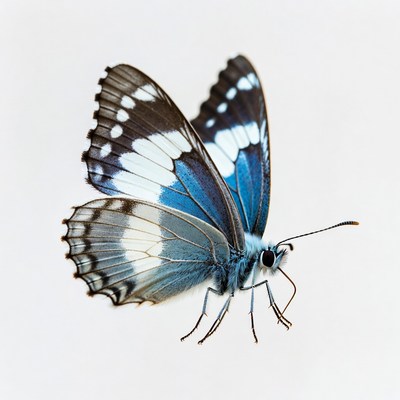 Blue butterfly with white spots