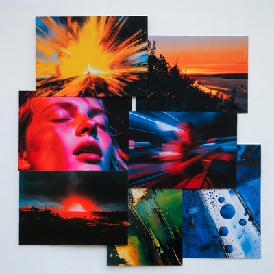Collage of Vibrant Abstract Photos
