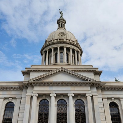 State Capitol Building with Statue
