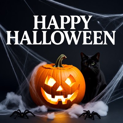 Happy Halloween Black Cat Pumpkin