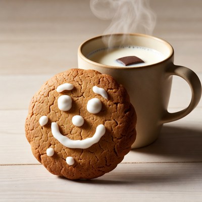 Gingerbread Man Cookie with Hot Chocolate