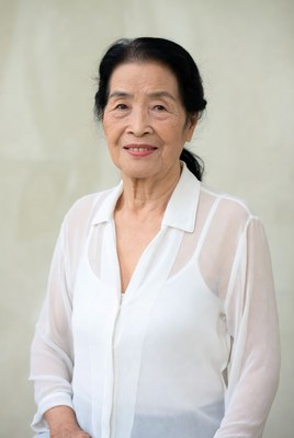 Elderly Asian woman smiling