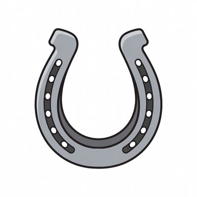 Silver horseshoe illustration