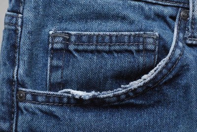 Blue Jeans Pocket Closeup