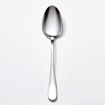 Shiny silver spoon isolated