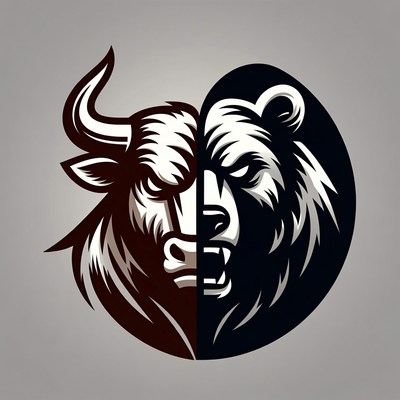 Bull and Bear Facing Off
