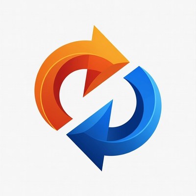 Red and Blue Circular Arrows