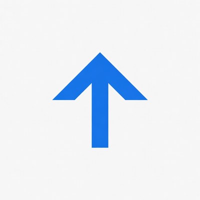Blue upward arrow icon