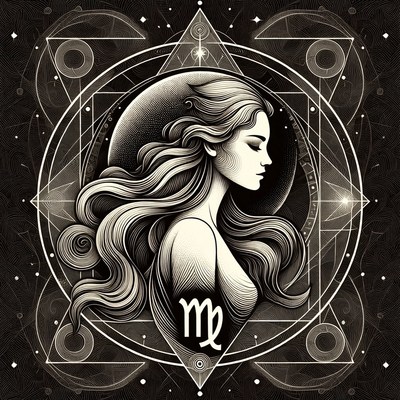 Virgo Zodiac Woman Illustration