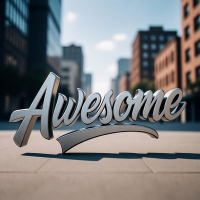 Awesome text in city street