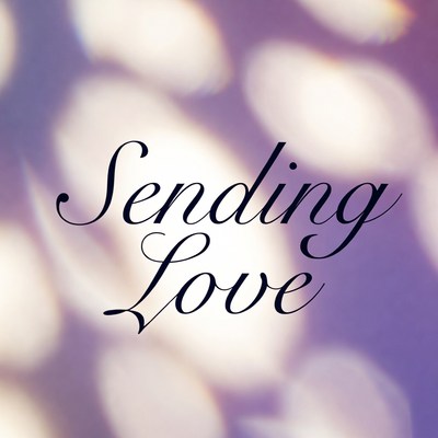 Sending Love Text on Purple Bokeh