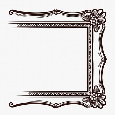 Ornate Vintage Empty Picture Frame