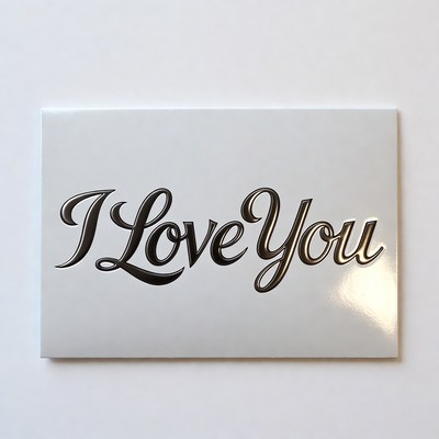 I Love You on Gray Card